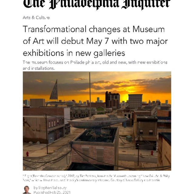 Front cover of &quot;Transformational changes at Museum of Art will debut May 7 with two major exhibitions in new galleries - The Philadelphia Inquirer&quot;