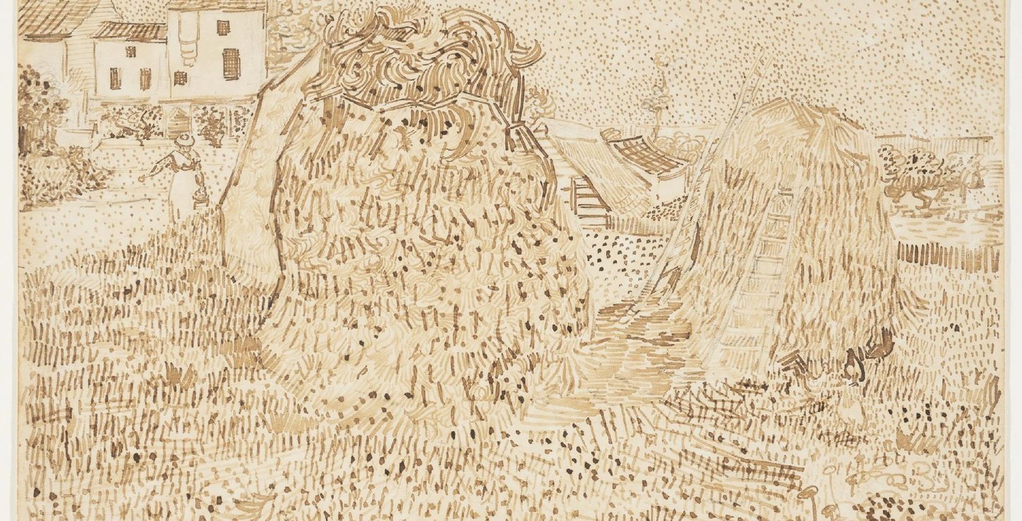 Haystacks, 1888, Vincent Willem van Gogh, Dutch, 1853 - 1890, 1962-229-1