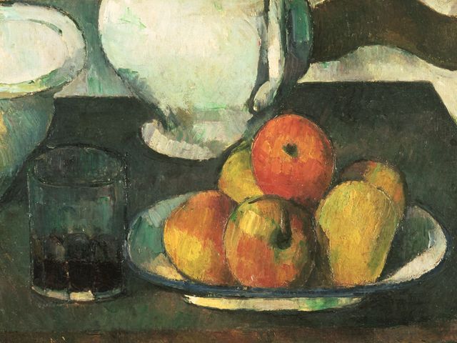 Still Life with Apples and a Glass of Wine, 1877–79, by Paul Cézanne