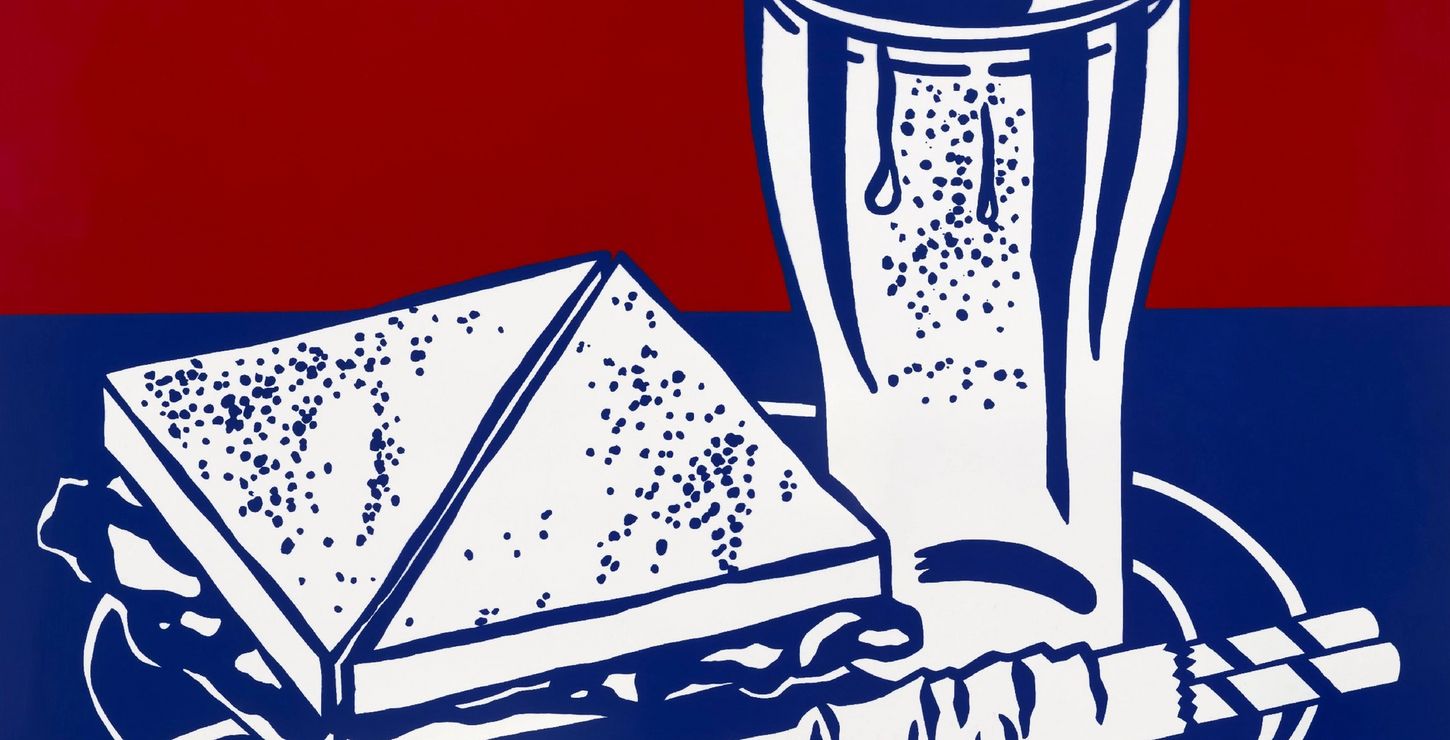 Sandwich and Soda, 1964, Roy Lichtenstein, American, 1923 - 1997.  Printed by Sirocco Screenprints, Inc., New Yorkunder supervision of Ives-Sillman, New Haven, CT.  Published by Wadsworth Atheneum, Hartford, Connecticut, 1971-198-7(7)