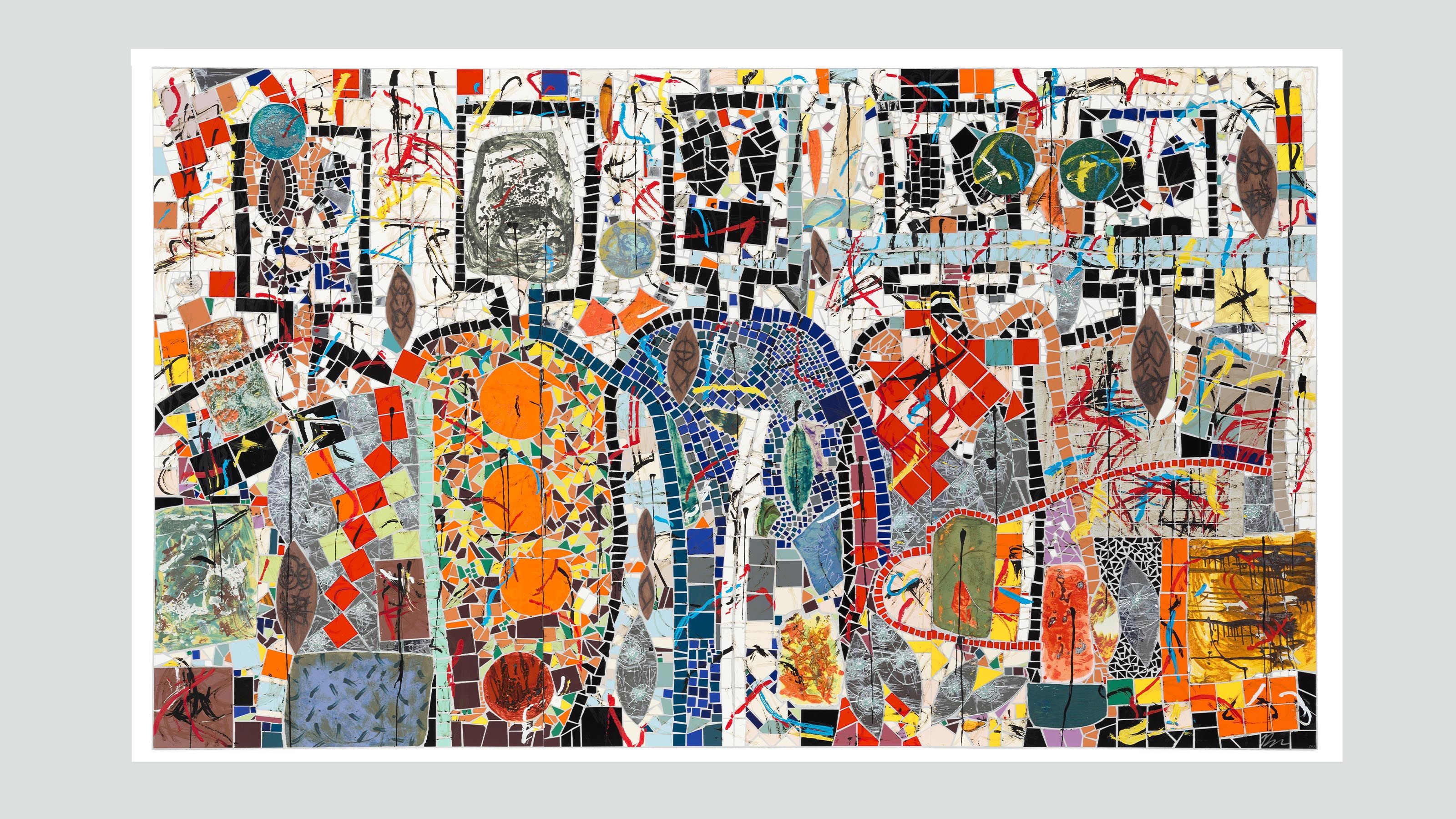 Untitled Large Mosaic, 2025, Rashid Johnson