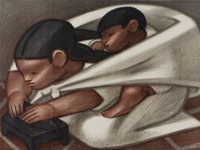 Tortillera with Child, 1941, by Jean Charlot
