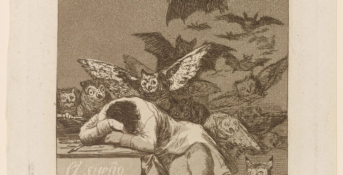 The Sleep of Reason Produces Monsters (El sueño de la razon produce monstruos), 1797-1798, published 1799, Francisco José de Goya y Lucientes, Spanish, 1746 - 1828, 1949-97-9