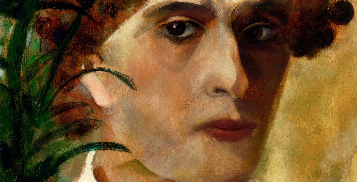 Self-Portrait with White Collar, 1914, Artist/maker: Marc Chagall, French (born Vitebsk, Russian Empire), 1887 - 1985, 1963-181-9