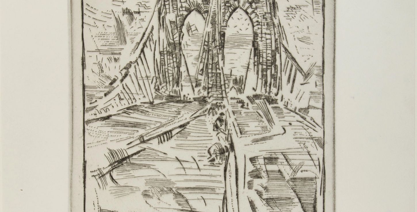 Brooklyn Bridge, No. 1 (Mosaic), 1913, John Marin, American, 1870 - 1953.  Printed by John Marin, American, 1870 - 1953.  Published by Alfred Stieglitz, American, 1864 - 1946, 1949-18-27