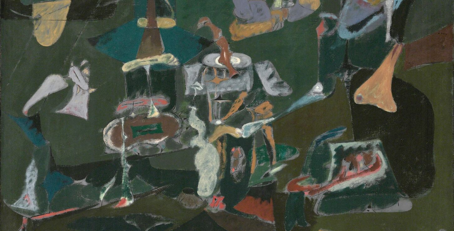 Dark Green Painting, c. 1948, Artist/maker: Arshile Gorky, American, born Van Province, Ottoman Empire (present-day Turkey), c. 1904 - 1948, 1995-54-1