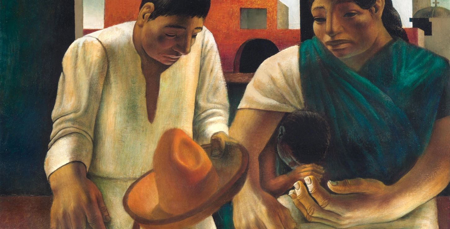 Campesinos (Peasants) (detail), 1952, by John Woodrow Wilson