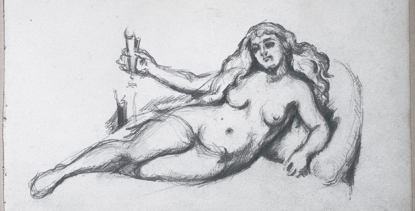 Reclining Female Nude, 1882-1890, Paul Cézanne, French, 1839 - 1906, 1987-53-5a