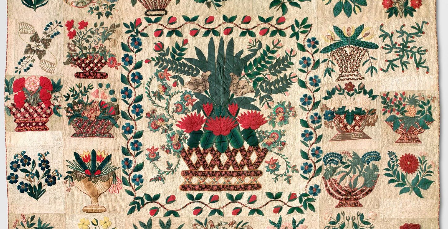 Botanical Album Quilt, 1840-1845, Made by Cinthia Arsworth, American, 1942-4-1
