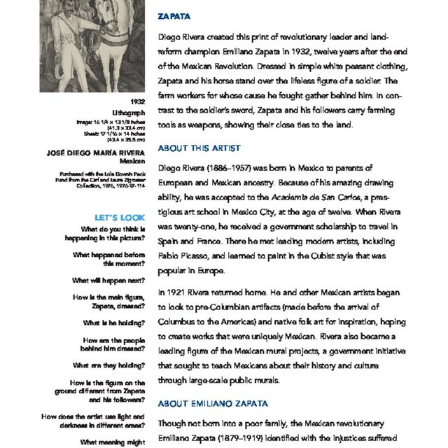 Front cover of "Zapata"