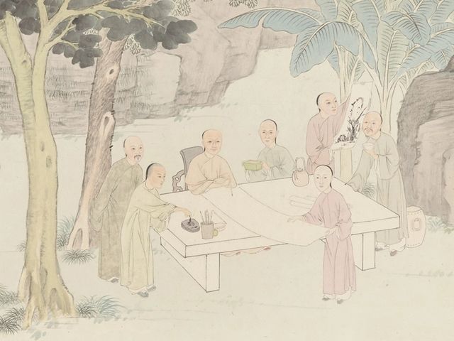 Elegant Gathering at the Studio of Inebriating Ink, 1792, by Hua Guan
