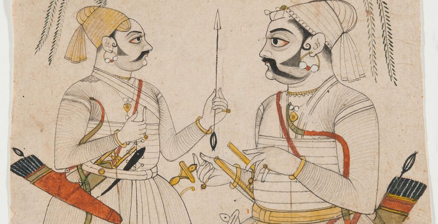 Two Archers, c. 1710-1720, Artist/maker unknown, Indian, 2013-68-13