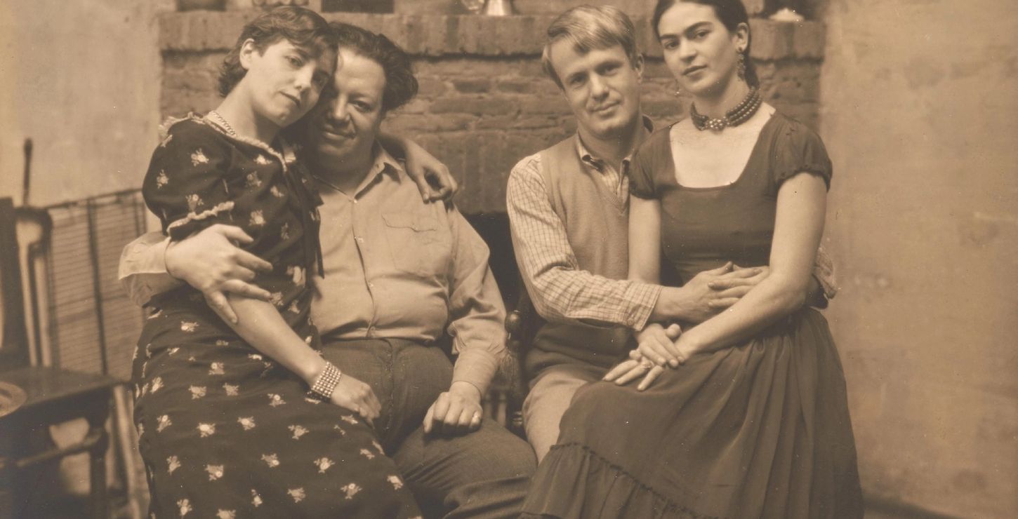 Diego Rivera and Frida Kahlo with Lucile and Arnold Blanch at Coyoacán, c. 1930, Peter A. Juley & Son, New York City, active 1910s - 1970s.  Portrait of Arnold Blanch, American, 1896 - 1968.  Portrait of Lucile Blanch, American, 1895 - 1983.  Portrait of Frida Kahlo, Mexican, 1907 - 1954.  Portrait of José Diego María Rivera, Mexican, 1886 - 1957, 1975-188-1