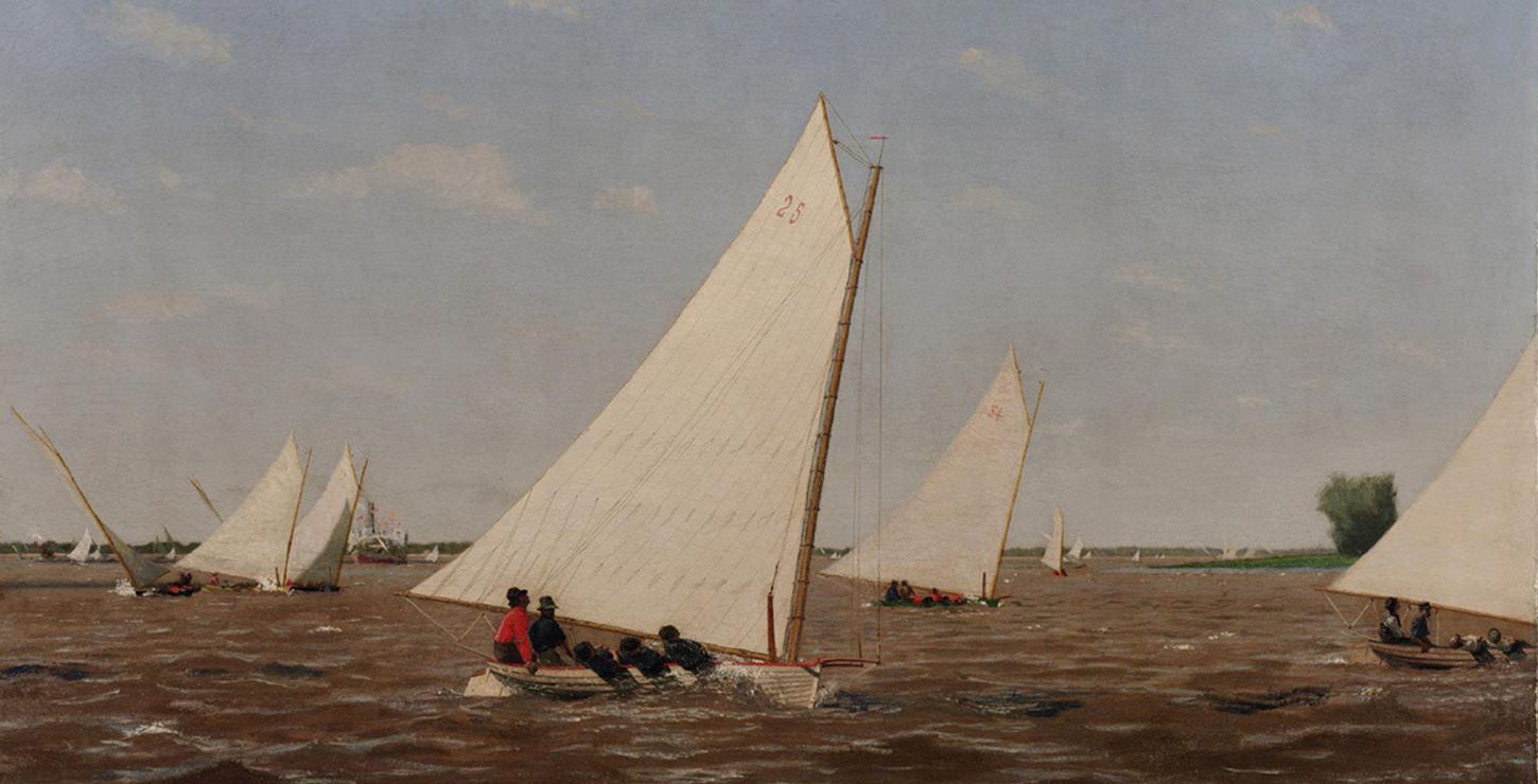 Sailboats Racing on the Delaware, 1876, by Thomas Eakins, 1929-184-28