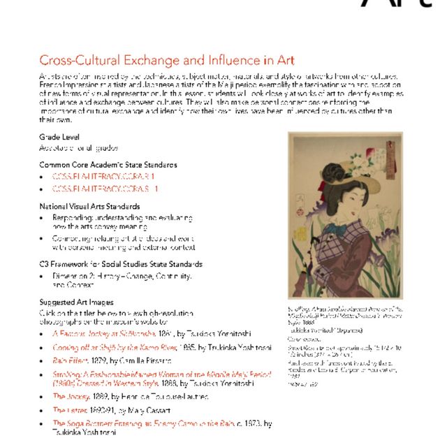 Front cover of "Cross-Cultural Exchange and Influence in Art"