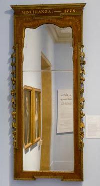 <i>Looking Glass</i>, 1760
Walnut and gilt mirror with beveled edge
68 x 29 x 2 inches (172.7 x 73.7 x 5.1 cm)
Collection of the Library Company of Philadelphia, Gift of Mrs. John Meredith Read, 1900