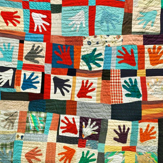 "Hands" Quilt, 1980, by Sarah Mary Taylor