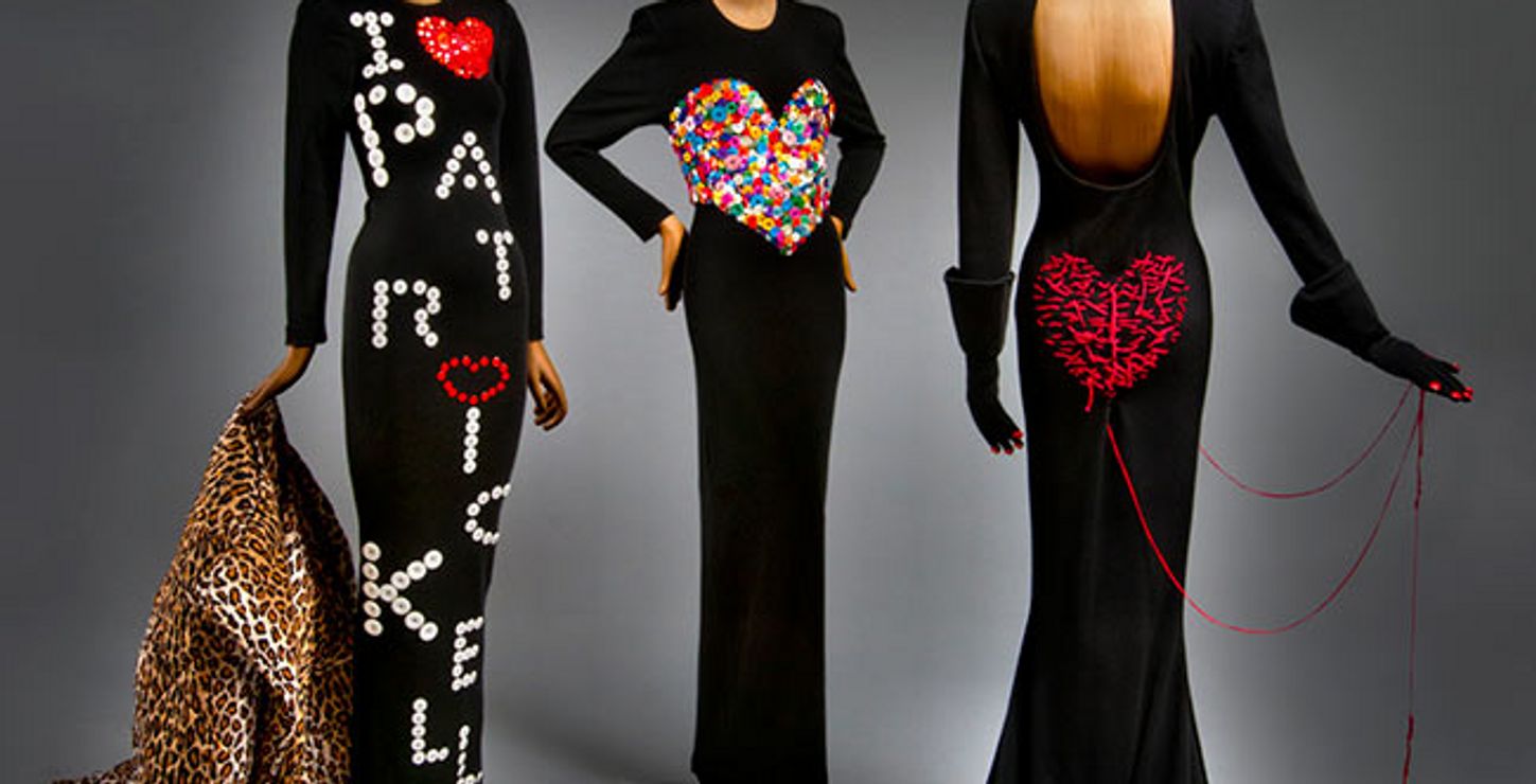 Woman’s Ensemble: Coat and Dress, fall/winter 1986; Woman’s Dress, fall/winter 1986; Woman’s Dress, fall/winter 1988; 
by Patrick Kelly (Philadelphia Museum of Art: Promised gifts of Bjorn Guil Amelan and Bill T. Jones)