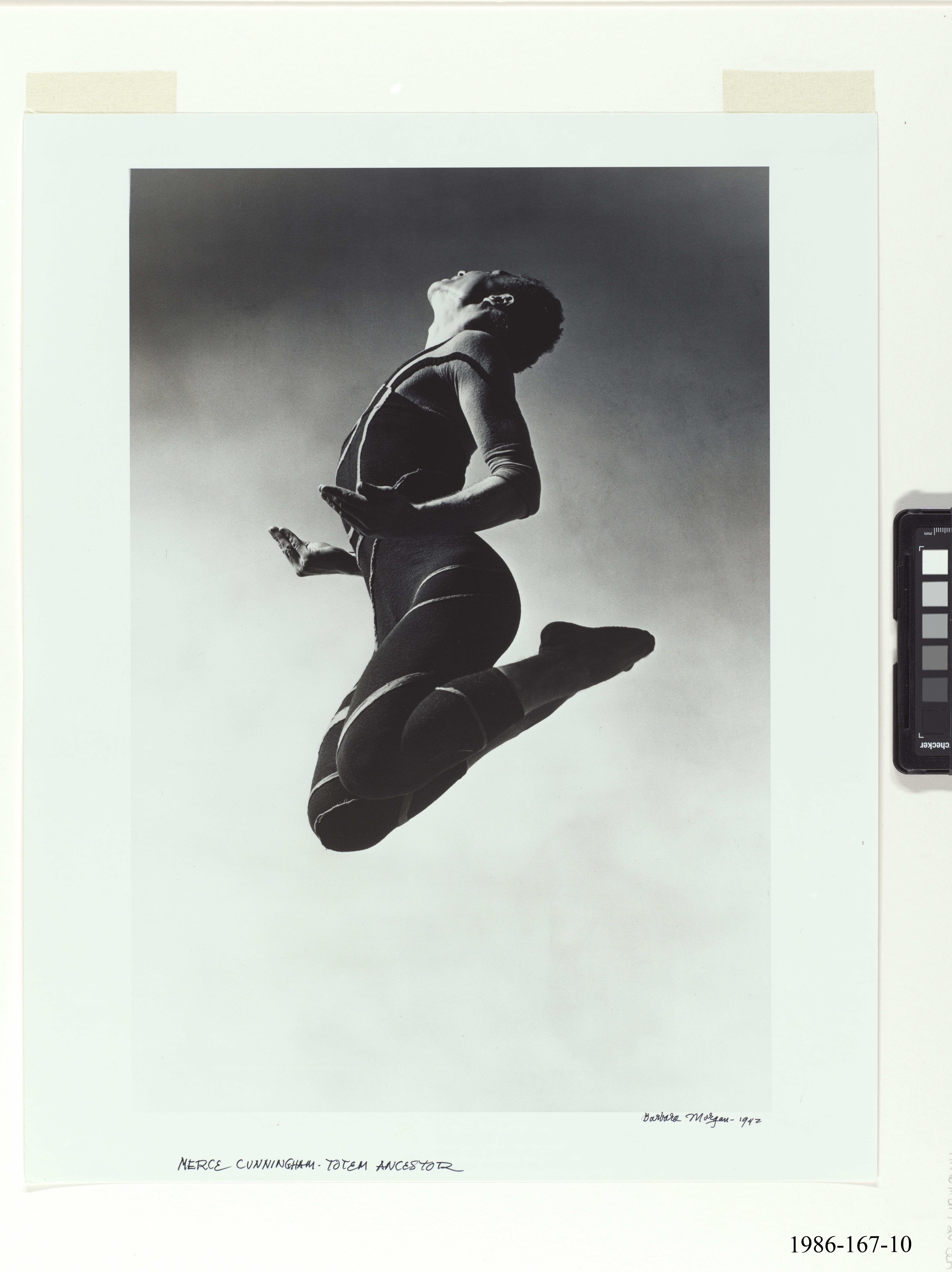 Merce Cunningham - Totem Ancestor, 1942 (negative), c. 1972 (print), by Barbara Morgan