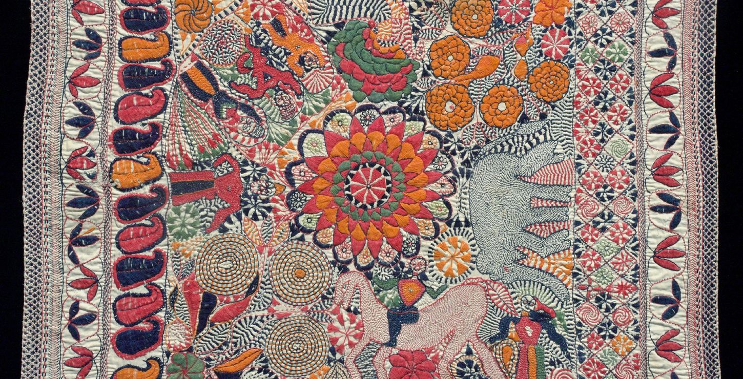 Kantha (Embroidered Quilt), Second half of 19th century, Artist/maker unknown, Bengali, 1968-184-12