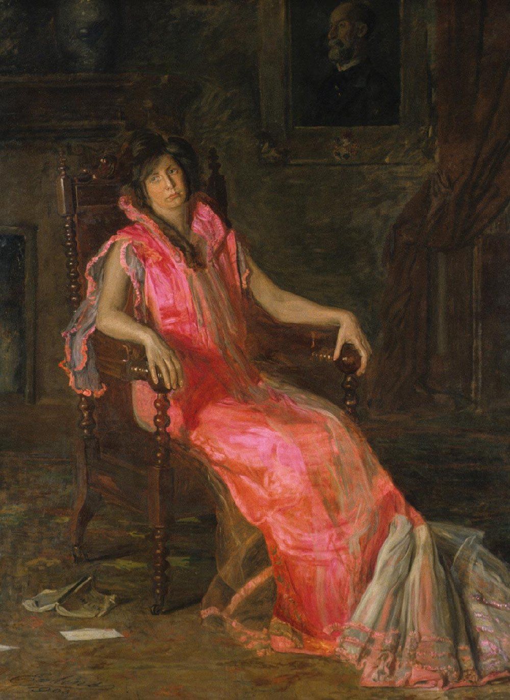 An Actress (Portrait of Suzanne Santje), 1903, Thomas Eakins, American, 1844 - 1916, 1929-184-23