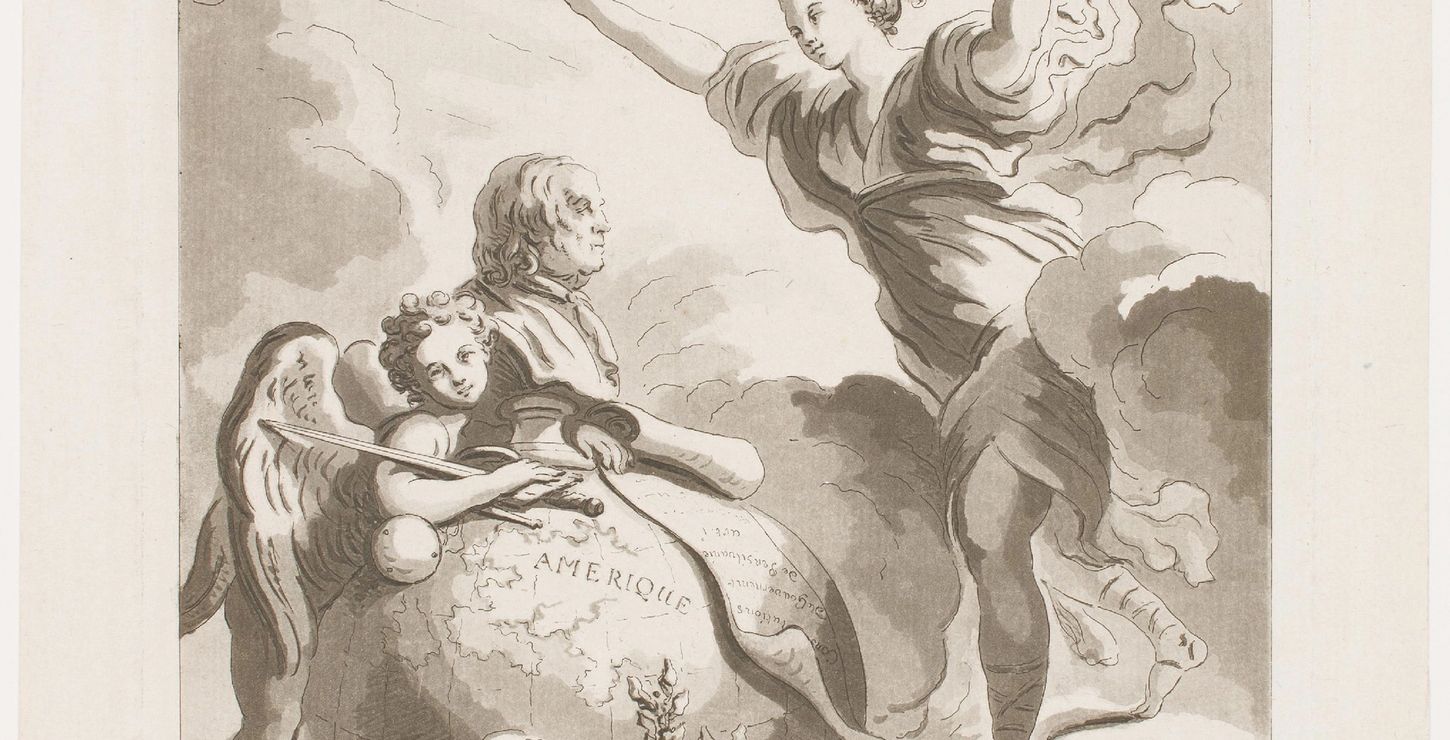 Doctor Franklin Crowned by Liberty, 1778, Jean Claude Richard de Saint-Non, French, 1727 - 1791.  After a drawing by Jean-Honoré Fragonard, French, 1732 - 1806, 1946-51-230