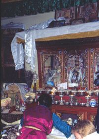 <i>A domestic altar in ritual use.</i>