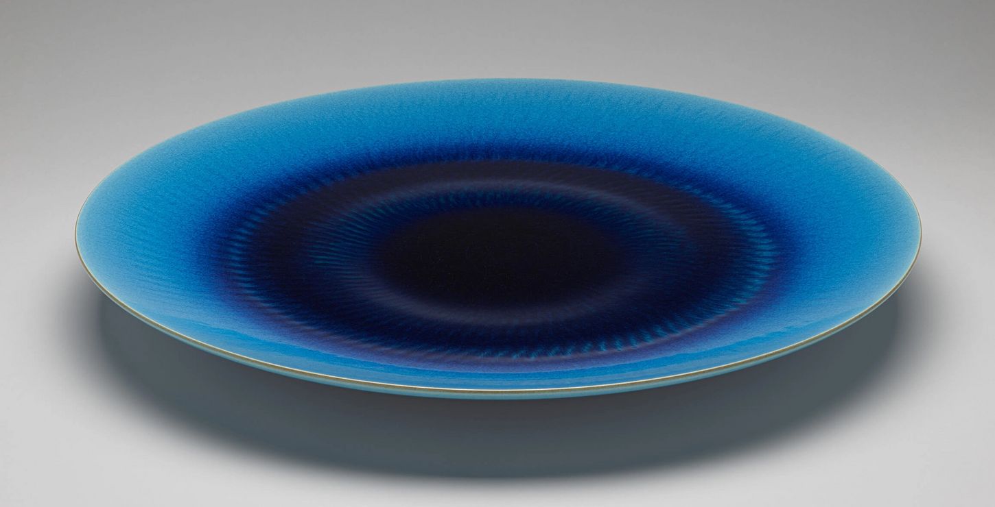 <i>Vessel with Blue Glaze</i>, 2013, by Kimura Yoshiro (Japanese, born 1946), 2018-37-1