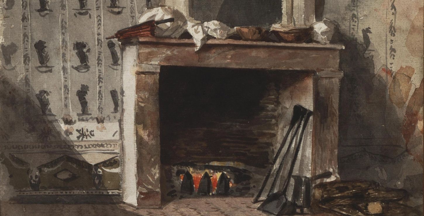 The Fireplace, c. 1824, Ferdinand-Victor-Eugène Delacroix, French, 1798 - 1863, 1986-26-20
