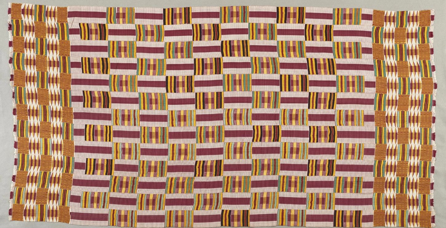 Woman's Cloth in Two Sections, c. 1930-1980, Artist/maker unknown, African, Ashanti, 2001-170-1a,b