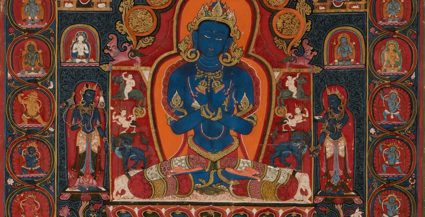 Buddha Vajradhara, Originating Deity of the Sakya Lineage, Early 15th century, Artist/maker unknown, Tibetan, 1994-148-634