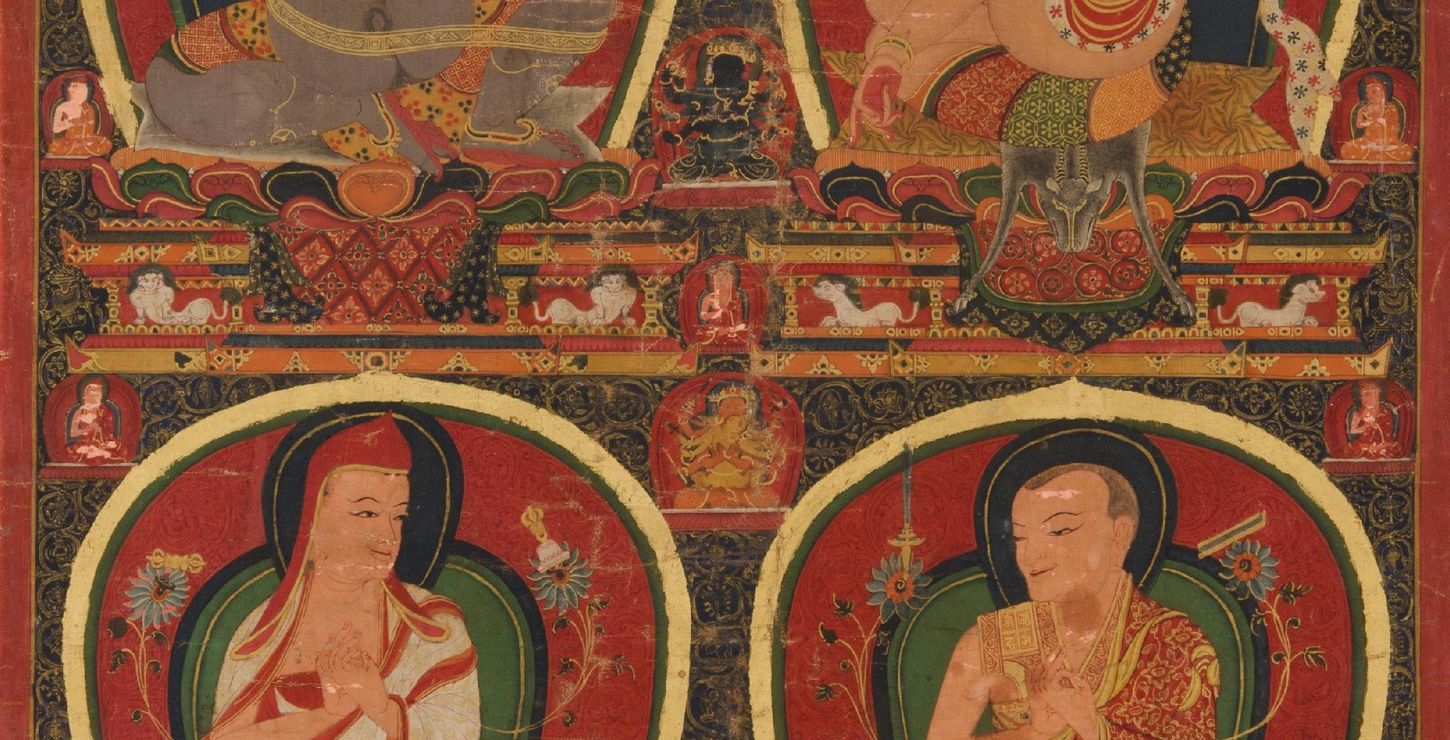 Damarupada, Avadhutipada, Gayadhara and La-chen Drog-mi with Sakya Lineage, c. 15th century, Artist/maker unknown, Tibetan, 1970-198-1