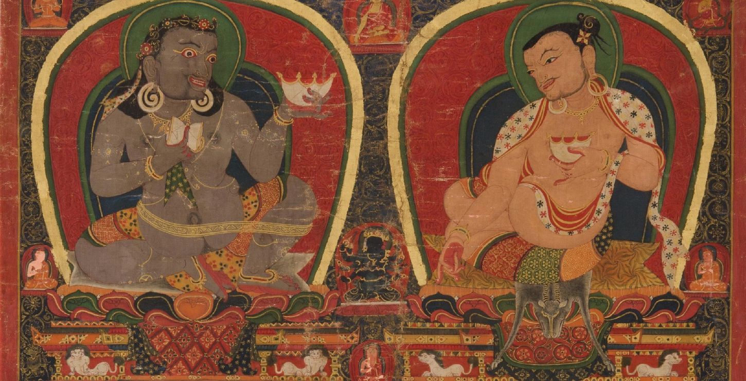 Damarupada, Avadhutipada, Gayadhara and La-chen Drog-mi with Sakya Lineage, c. 15th century, Artist/maker unknown, Tibetan, 1970-198-1