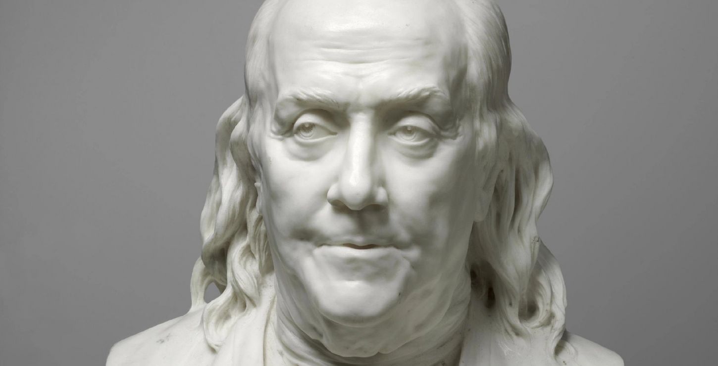 Bust of Benjamin Franklin (1706 - 1790), 1779, Jean-Antoine Houdon, French (active Paris), 1741 - 1828, 1996-162-1