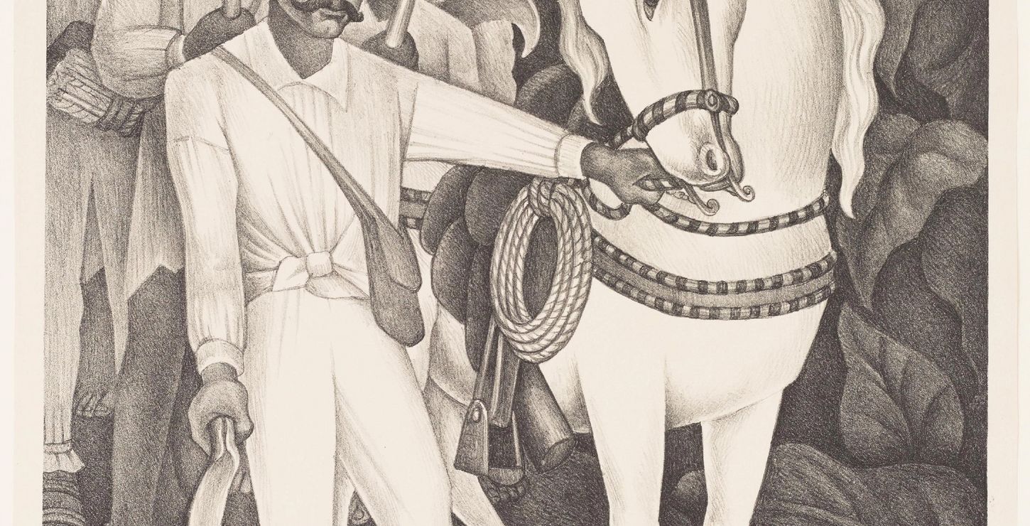 Zapata, 1932, José Diego María Rivera, Mexican, 1886 - 1957.  Printed by George C. Miller, American, 1894 - 1965.  Published by Weyhe Gallery, New York, 1976-97-114
