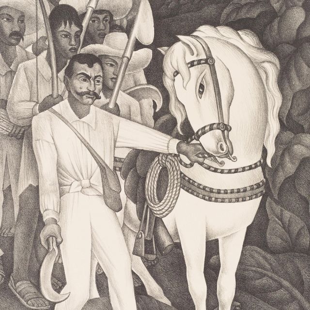 Zapata, 1932, José Diego María Rivera, Mexican, 1886 - 1957.  Printed by George C. Miller, American, 1894 - 1965.  Published by Weyhe Gallery, New York, 1976-97-114