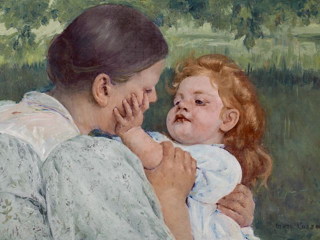 Maternal Caress, c. 1896, by Mary Stevenson Cassatt