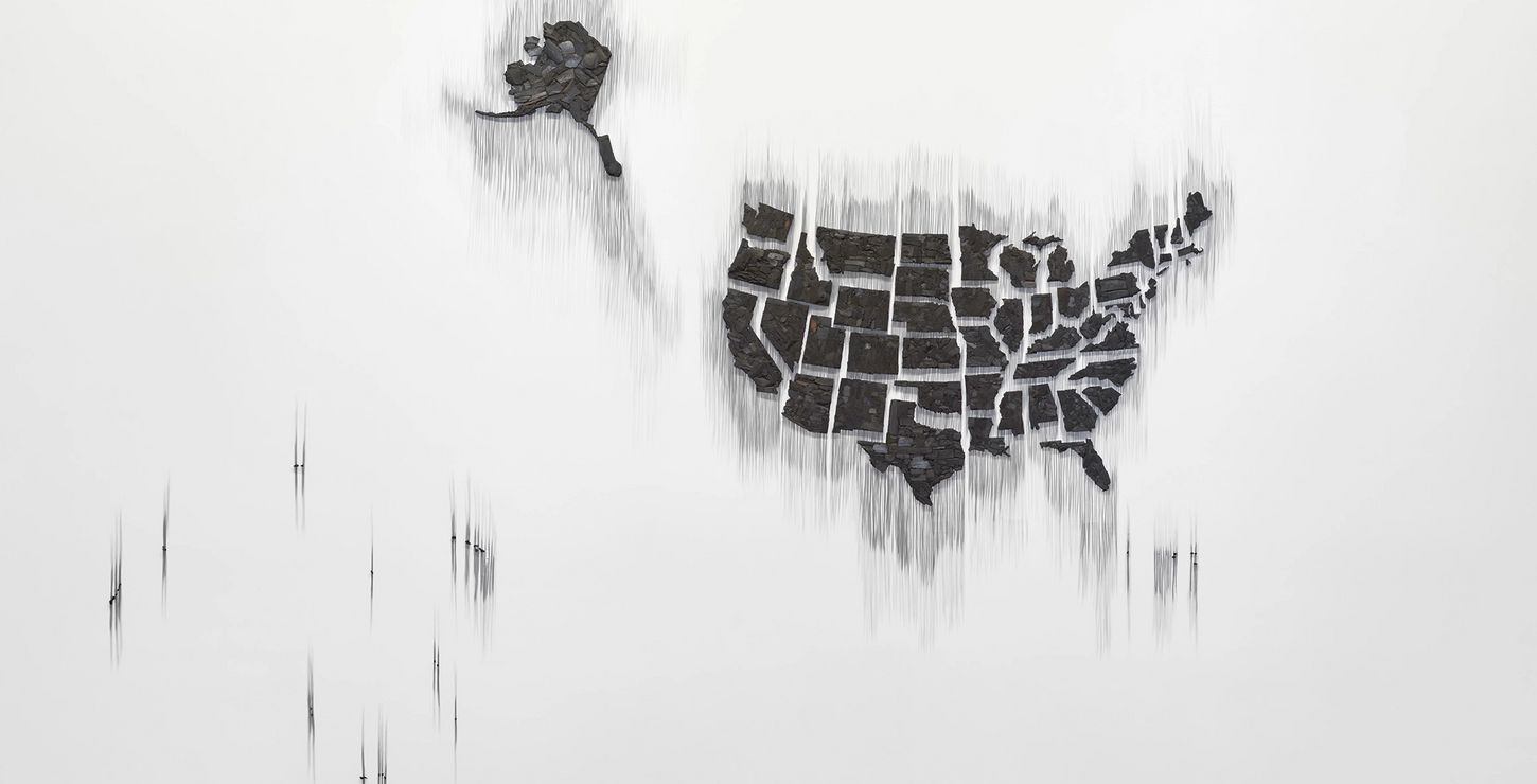 <i>Fire (United States of the Americas)</i>, 2017/2020, by Teresita Fernández