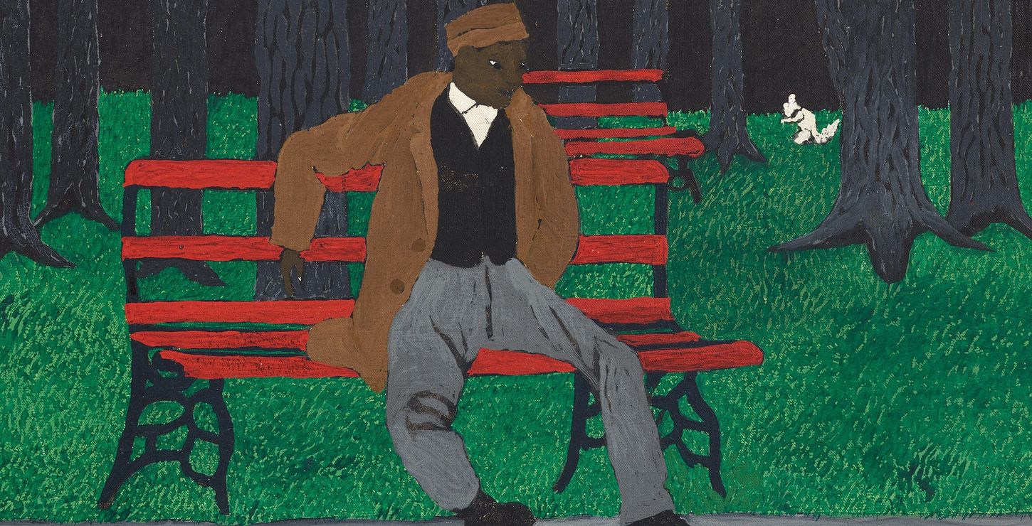 The Park Bench (detail), 1946, by Horace Pippin (American, 1888–1946), 2016-3-4