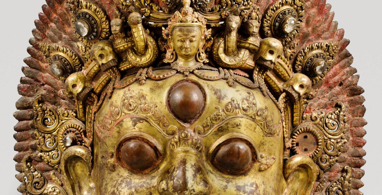 Face of Bhairava, c. 16th century, Artist/maker: Artist/maker unknown, Nepalese, 1998-77-1