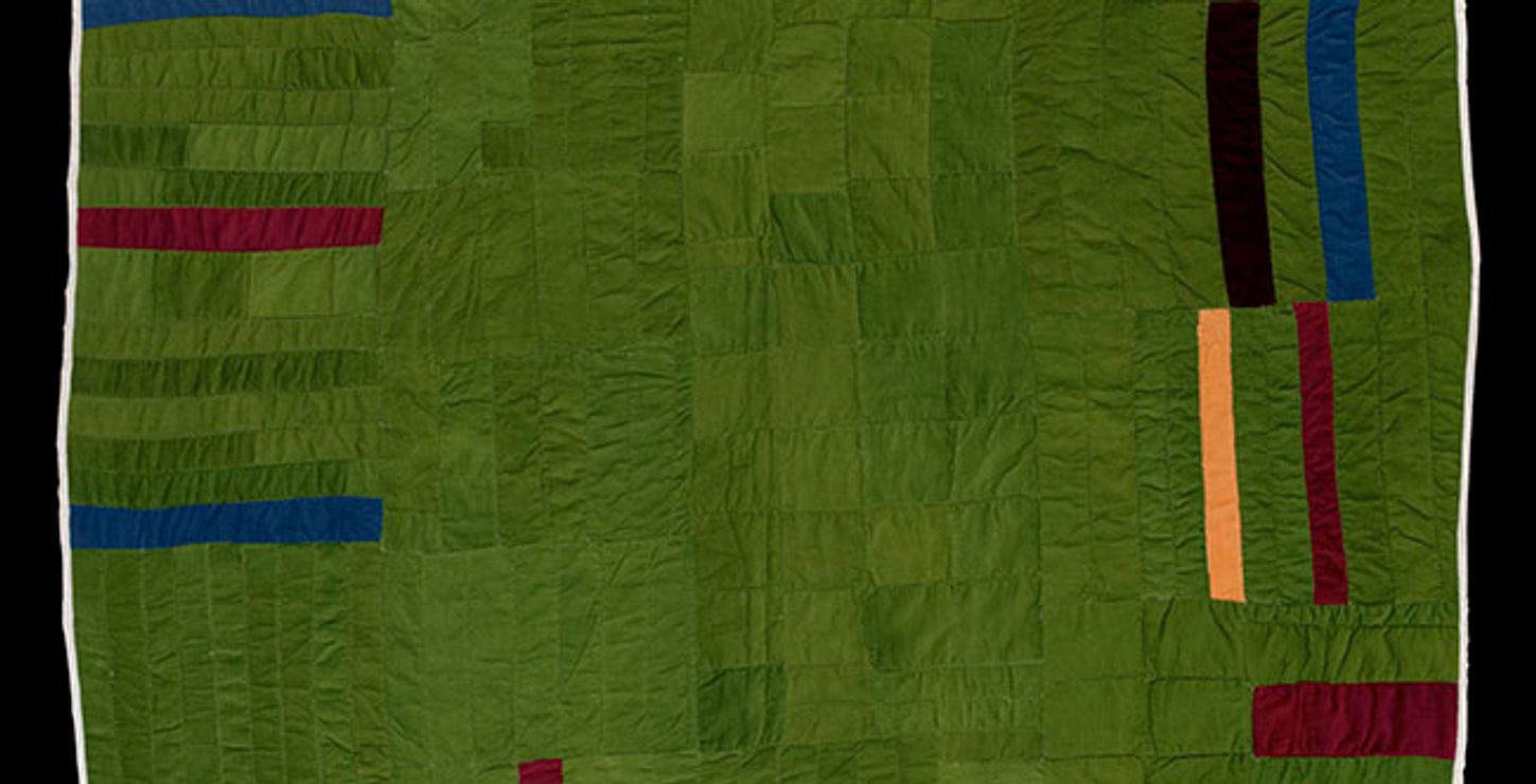 Blocks and Strips Quilt, 2003
Ruth Kennedy, American
Corduroy
86 x 75 inches (218.4 x 190.5 cm)
Collection of the Tinwood Alliance 
Photo: Steve Pitkin, Pitkin Studio, Rockford, IL
