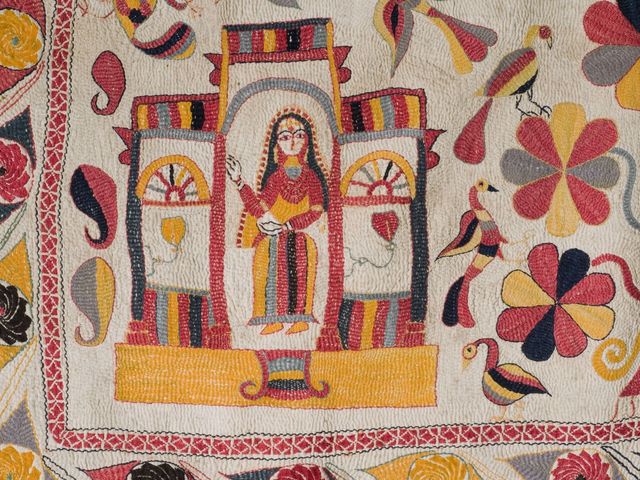 Kantha (Embroidered Quilt) (detail), late 19th or early 20th century, Bengali