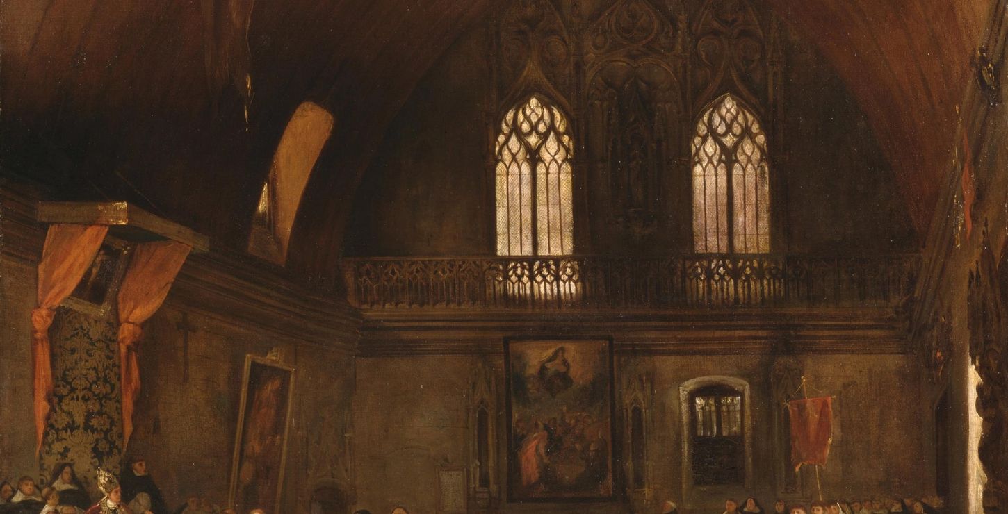 Interior of a Dominican Convent in Madrid, 1831, Ferdinand-Victor-Eugène Delacroix, French, 1798 - 1863, W1894-1-2