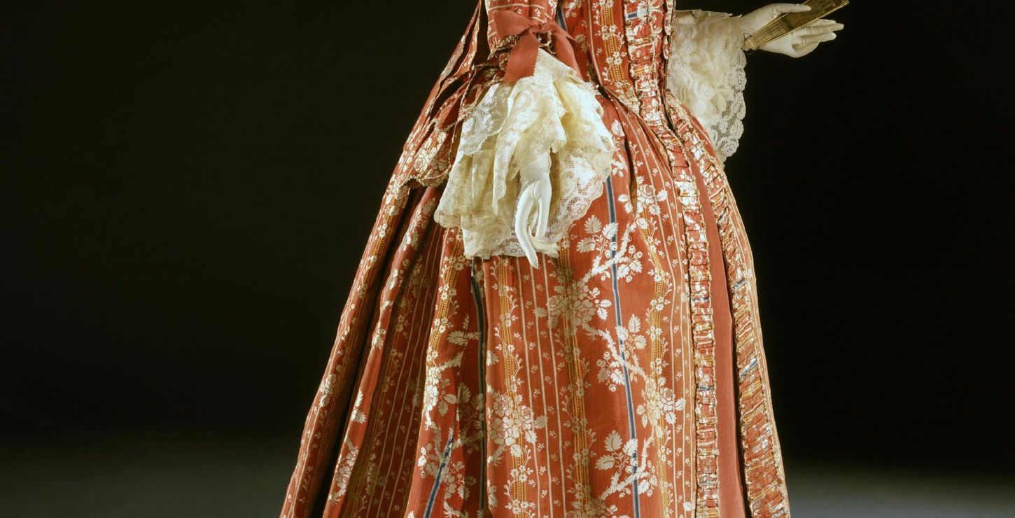 Woman's Dress (Robe à la française) with Attached Stomacher, c. 1760-1770, Artist/maker unknown, French, 1981-9-1