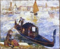 <i>Gondola, Venice</i>, 1881
Pierre-Auguste Renoir
Oil on canvas
12 1/2 x 26 in. 
Philip and Janice Levin Foundation
