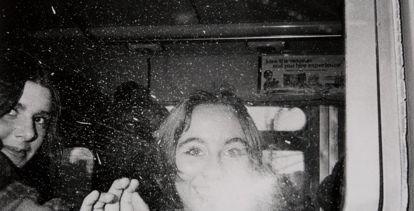 Untitled (girls' faces flashed in bus window), 1973, Mark Cohen, American, born 1943, 2011-81-1