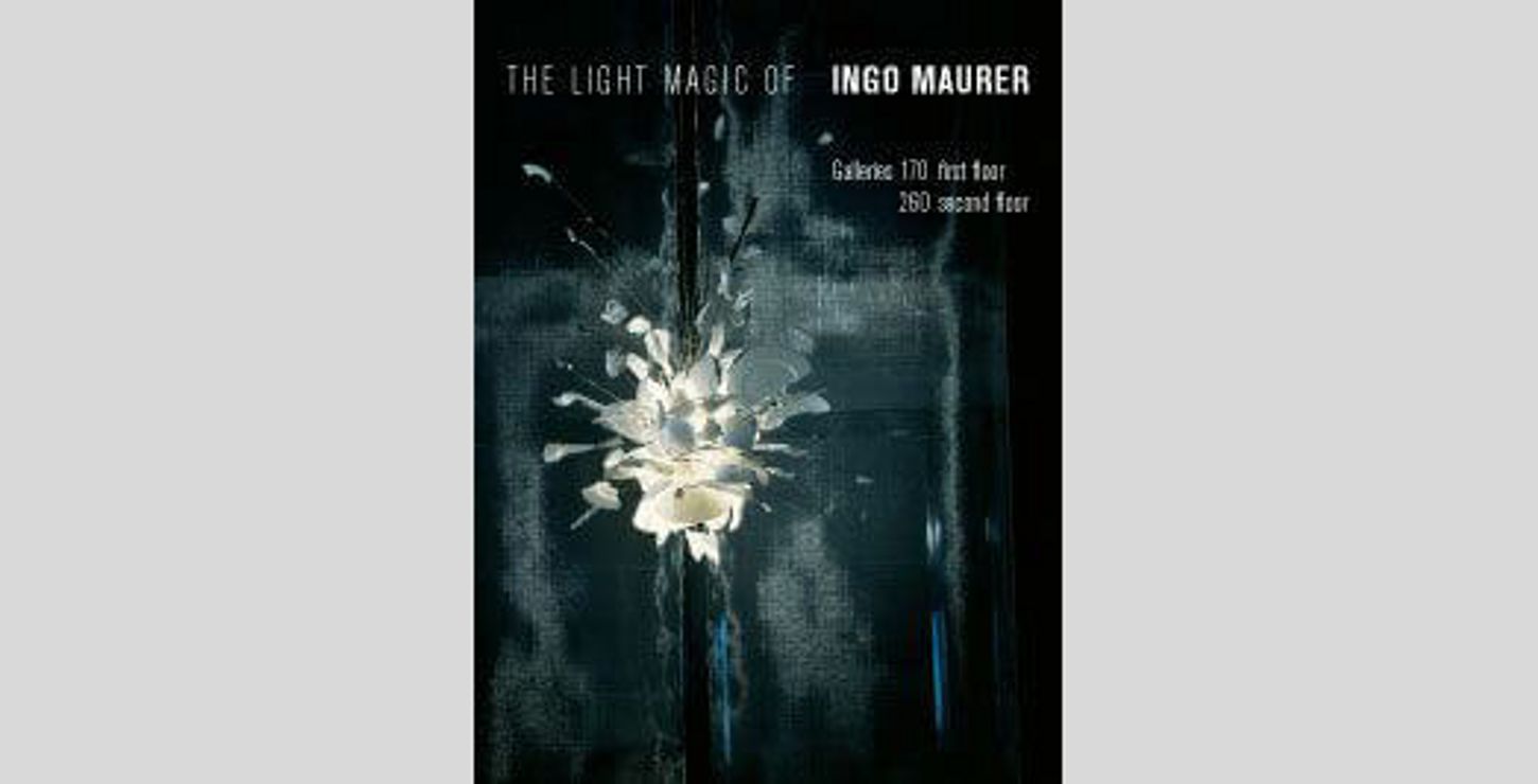 The Light Magic of Ingo Maurer book cover of a white abstraction installation on a black background.