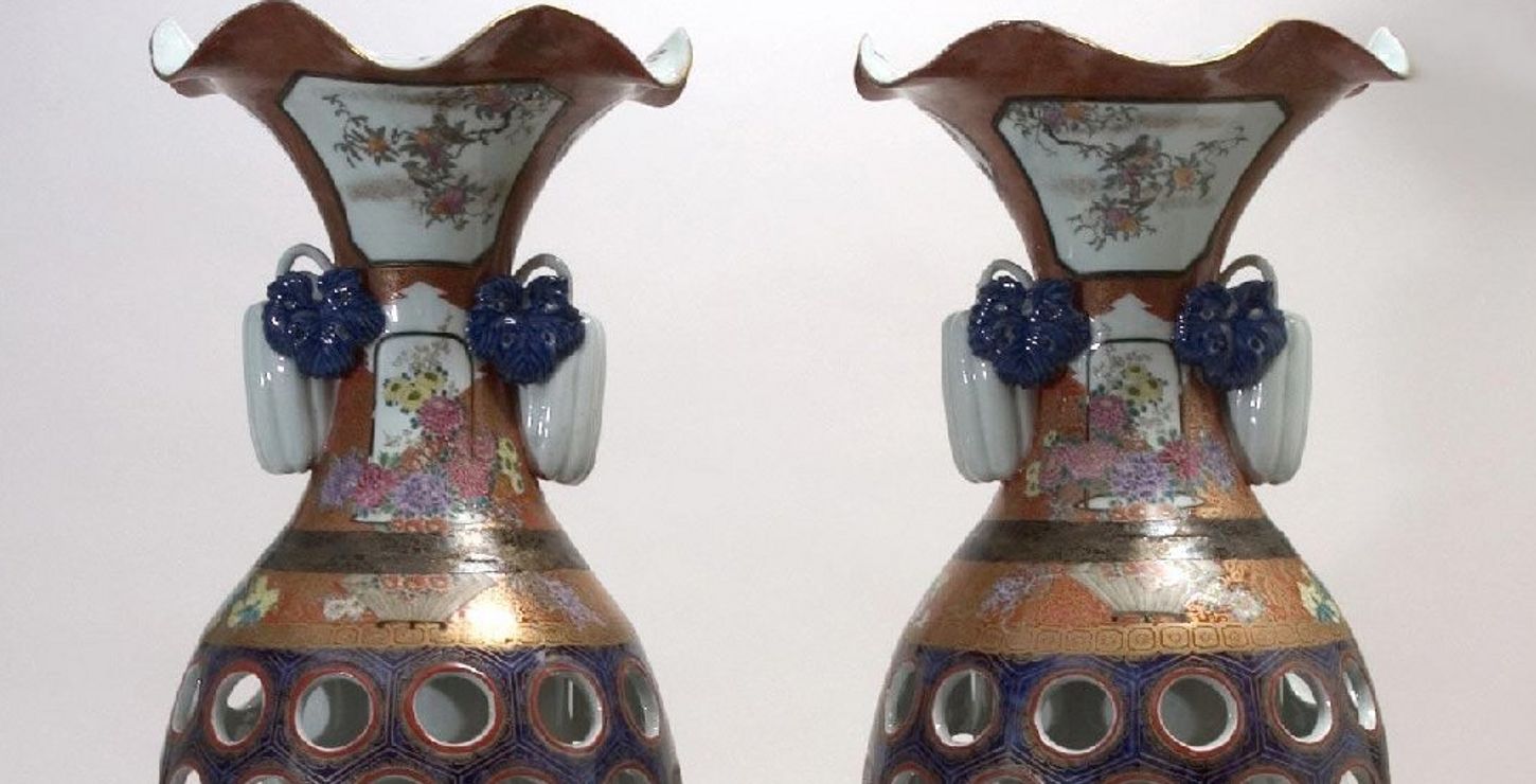 Pair of Vases, c. 1868-1875, Nanri Kajū II, Japanese, 1817 - 1880, 1897-351,a