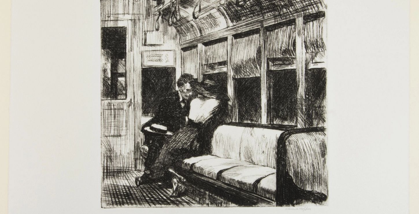 Night on the El Train, 1918, Edward Hopper, American, 1882 - 1967, 1962-19-54