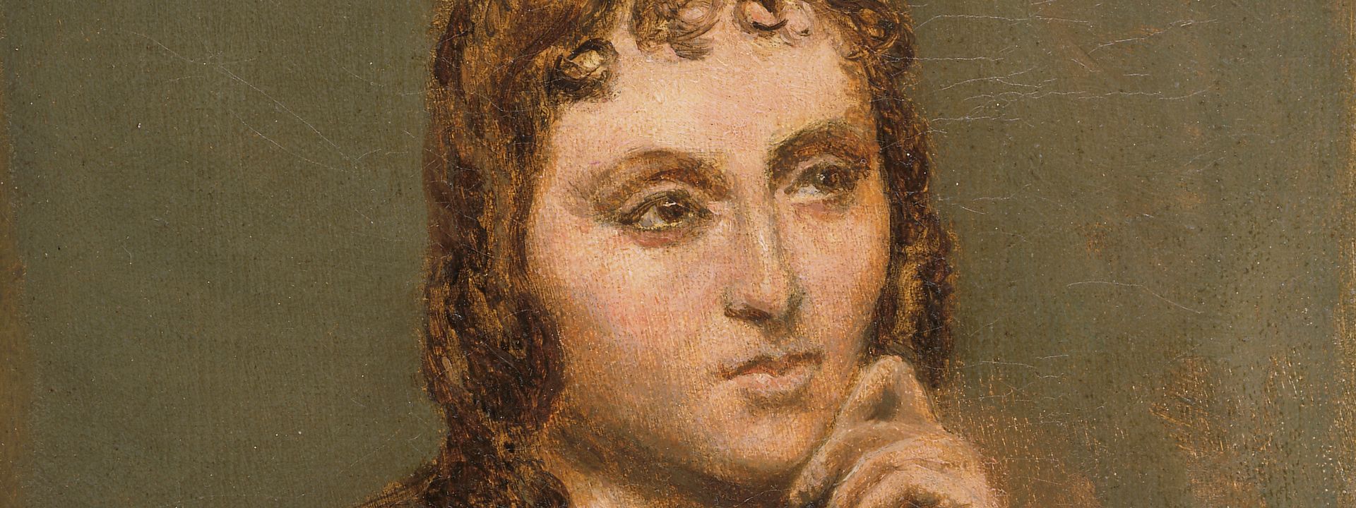 Pensive Young Brunette, 1845-1850, by Jean-Baptiste-Camille Corot